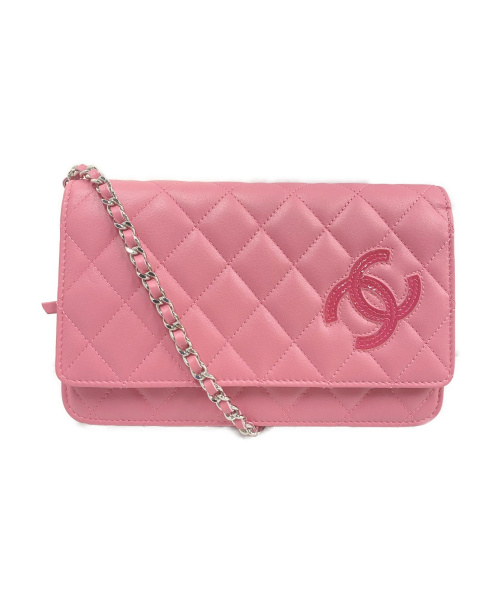 中古 古着通販 Chanel シャネル チェーンショルダーウォレット ピンク ブランド 古着通販 トレファク公式 Trefac Fashion