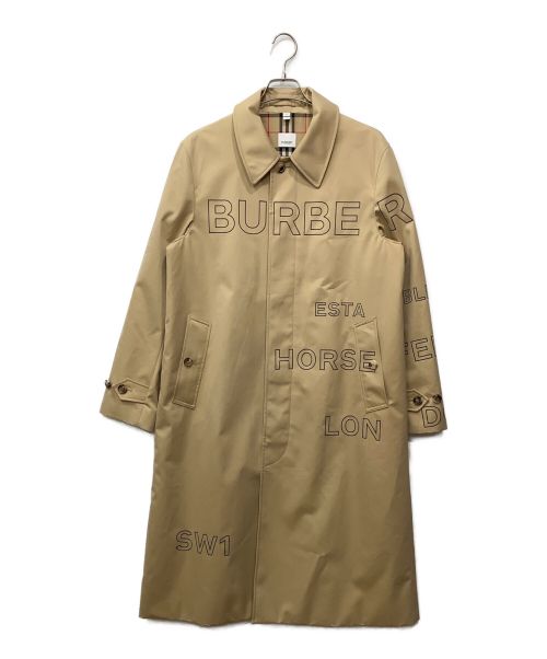 BURBERRY（バーバリー）BURBERRY (バーバリー) ホースフェリープリント コットンギャバジン カーコート ブラウン サイズ:48の古着・服飾アイテム