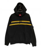 SUPREMEシュプリーム）の古着「Chest Stripe Logo Hooded Sweatshirt」｜ブラック