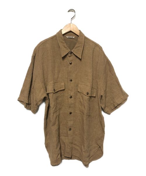 AURALEE（オーラリー）AURALEE (オーラリー) LINEN SILK SUMMER TWEED HALF SLEEVED SHIRTS ベージュ サイズ:5の古着・服飾アイテム