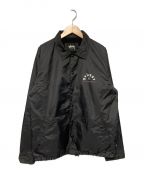 stussy×SOPH.ステューシー×ソフネット）の古着「メッセージプリントナイロンコーチジャケット」｜ブラック