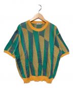 Yves Saint Laurentイヴサンローラン）の古着「半袖ニット」｜イエロー×グリーン