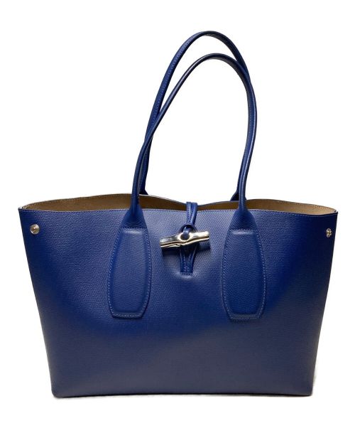 LONGCHAMP（ロンシャン）LONGCHAMP (ロンシャン) ロゾレザートートバッグ ブルー サイズ:XLの古着・服飾アイテム