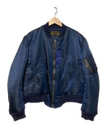 ALPHA INDUSTRIES（アルファインダストリーズ）の古着「90's MA-1フライトジャケット」｜ネイビー