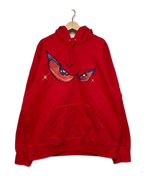 SUPREME（シュプリーム）SUPREME (シュプリーム) 21AW Eyes Hooded Sweatshirt レッド サイズ:Lの古着・服飾アイテム