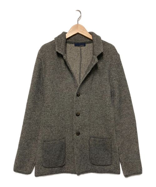 LARDINI（ラルディーニ）LARDINI (ラルディーニ) Solaro Knit Jacket グレー サイズ:XSの古着・服飾アイテム