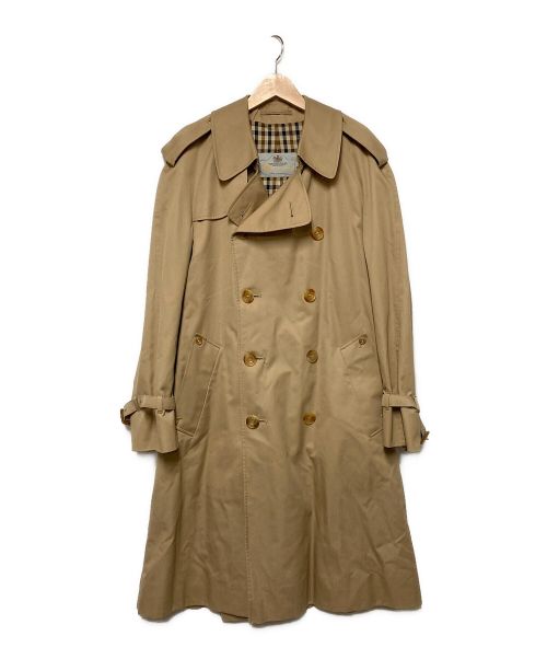 Aquascutum（アクアスキュータム）Aquascutum (アクアスキュータム) 70-80's 裏地チェックトレンチコート ベージュ サイズ:40の古着・服飾アイテム