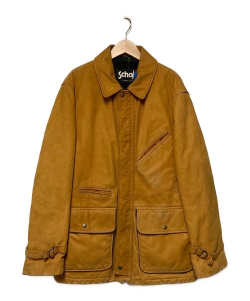 Schott（ショット）Schott (ショット) 80's ヌバックレザーカーコート ベージュ サイズ:40の古着・服飾アイテム