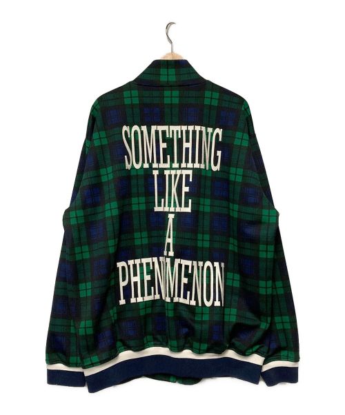 PHENOMENON（フェノメノン）PHENOMENON (フェノメノン) チェックトラックジャケット グリーン×ネイビー サイズ:Lの古着・服飾アイテム