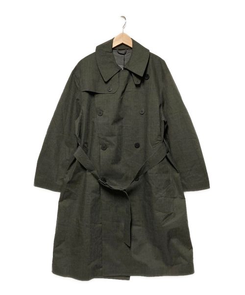 DESCENTE PAUSE（デサントポーズ）DESCENTE PAUSE (デサントポーズ) WOOL MIX TRENCH COAT グレー サイズ:Ｓ 未使用品の古着・服飾アイテム