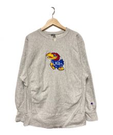 Champion REVERSE WEAVE（チャンピオン リバース ウィーブ）の古着「古着 KUクルーネックスウェット」｜グレー