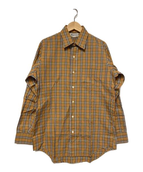 Burberry's（バーバリーズ）Burberry's (バーバリーズ) 長袖ノバチェックシャツ ベージュ サイズ:A38-81の古着・服飾アイテム