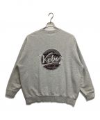 KEBOZケボズ）の古着「BB LOGO SWEAT CREWNECK(ビービーロゴスウェットクルーネック)」｜グレー