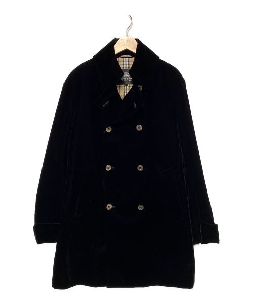 BURBERRY BLACK LABEL（バーバリーブラックレーベル）BURBERRY BLACK LABEL (バーバリーブラックレーベル) ベロアトレンチコート ブラック サイズ:Ｍの古着・服飾アイテム