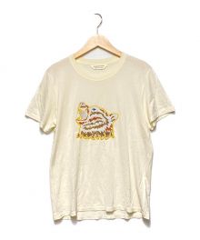 beautiful people（ビューティフルピープル）の古着「100/2 supima bear spangles T-shirt」｜ベージュ