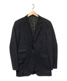 BURBERRY BLACK LABEL（バーバリーブラックレーベル）の古着「ストライプ2Bテーラードジャケット」｜ブラック