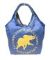 HUNTING WORLD（ハンティングワールド）の古着「ボルネオリバーシブルハンドバッグ」｜ブルー×ベージュ