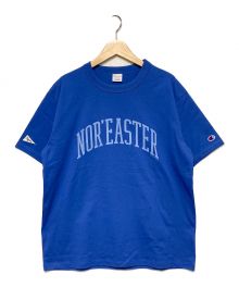 Champion×Pilgrim Surf+Supply（チャンピオン×ピルグリム サーフサプライ）の古着「NOR’EASTER プリントTシャツ」｜ブルー