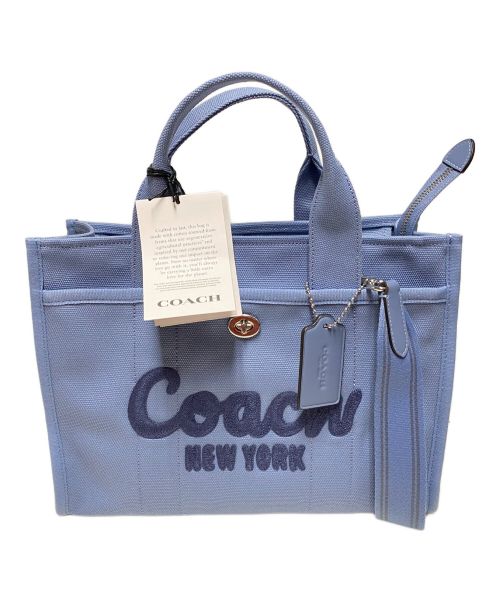 COACH（コーチ）COACH (コーチ) 2WAYカーゴトートバッグ スカイブルー 未使用品の古着・服飾アイテム