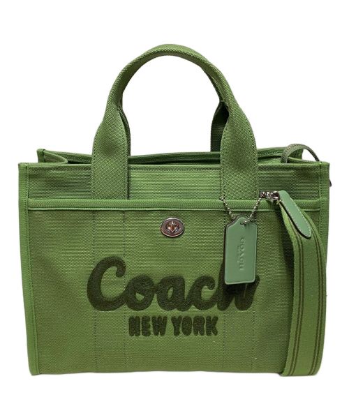 COACH（コーチ）COACH (コーチ) 2WAYカードトートバッグ グリーンの古着・服飾アイテム