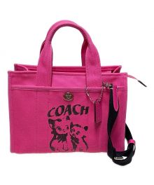 COACH（コーチ）の古着「2WAYカーゴトートバッグ」｜ショッキングピンク