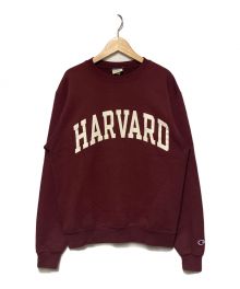 Champion（チャンピオン）の古着「HARVARDプリントクルーネックスウェット」｜エンジ