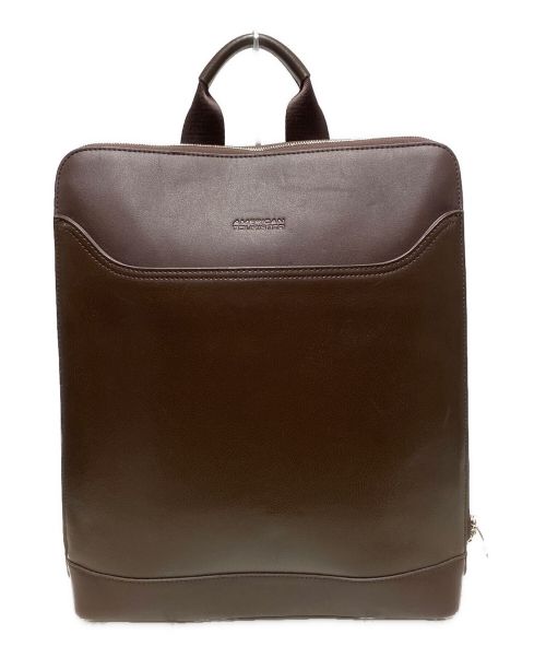 AMERICAN TOURISTER（アメリカンツーリスター）AMERICAN TOURISTER (アメリカンツーリスター) レザーリュック ブラウンの古着・服飾アイテム