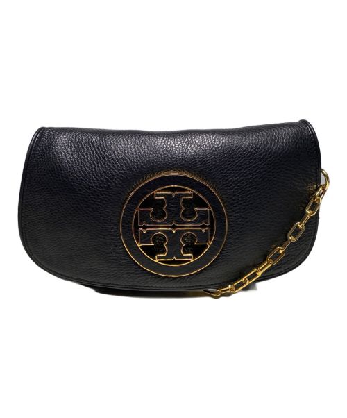 TORY BURCH（トリーバーチ）TORY BURCH (トリーバーチ) チェーンレザーショルダーバッグ ブラックの古着・服飾アイテム