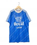 adidasアディダス）の古着「Royal Restaurant ゲームシャツ」｜ブルー×ホワイト