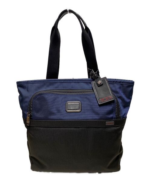 TUMI（トゥミ）TUMI (トゥミ) ALPHA II CASUAL DAY TOTE EXPANSION ブラック×ブルーの古着・服飾アイテム