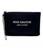 Saint Laurent Parisサンローランパリ）の古着「RIVE GAUCHE クラッチバッグ」｜ブラック