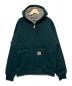 CarHartt（カーハート）の古着「CARLUX HOODED JACKET / ジップパーカー」｜グリーン