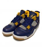 NIKEナイキ）の古着「AIR JORDAN 4 RETRO DUNK FROM ABOVE」｜ネイビー×イエロー