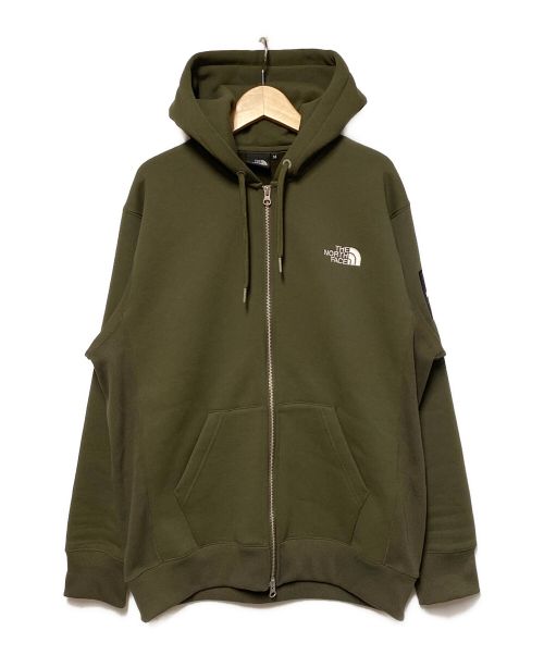 THE NORTH FACE（ザ ノース フェイス）THE NORTH FACE (ザ ノース フェイス) スクエアロゴフルジップ カーキ サイズ:Mの古着・服飾アイテム