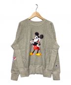 Champion REVERSE WEAVE×BEAMSチャンピオンリバースウィーブ×ビームス）の古着「Disney 100th Collection Crewneck Sweat」｜グレー