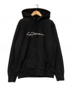 SUPREMEシュプリーム）の古着「18AW CLASSIC SCRIPT HOODED SWEATSHIRT / スクリプトロゴプルオーバーパーカー」｜ブラック