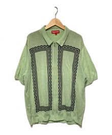 SUPREME（シュプリーム）の古着「17SS Weave Knit Zip Up Polo」｜グリーン