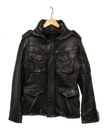 JACKROSE VINTAGE（ジャックローズヴィンテージ）の古着「M-65型シングルライダースジャケット」｜ブラック