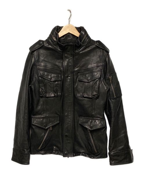 JACKROSE VINTAGE（ジャックローズヴィンテージ）JACKROSE VINTAGE (ジャックローズヴィンテージ) M-65型シングルライダースジャケット ブラック サイズ:4の古着・服飾アイテム