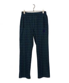 Needles（ニードルズ）の古着「TRACK PANTS POLY JQ FLORET / トラックパンツ」｜ブラック×ネイビー