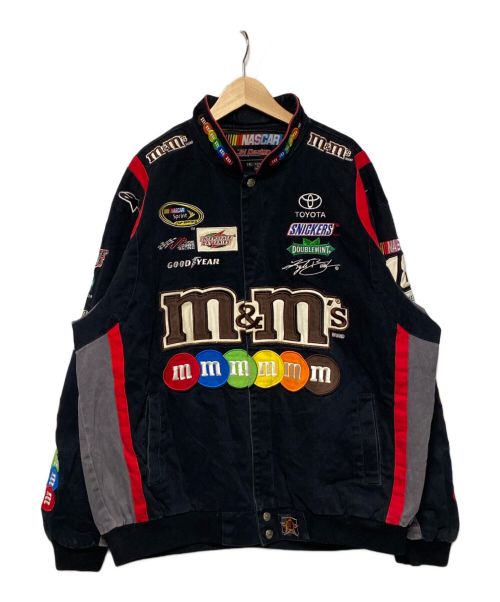 NASCAR（ナスカー）NASCAR (ナスカー) m&m's レーシングジャケット ブラック×レッド サイズ:XLの古着・服飾アイテム