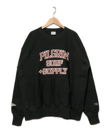 Champion REVERSE WEAVE×Pilgrim Surf+Supply（チャンピオン リバース ウィーブ×ピルグリム サーフサプライ）の古着「24AW カンガルーポケットクルーネックスウェット」｜ダークグリーン