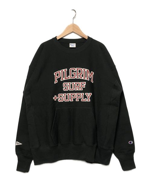 Champion REVERSE WEAVE（チャンピオン リバース ウィーブ）Champion REVERSE WEAVE (チャンピオン リバース ウィーブ) Pilgrim Surf+Supply (ピルグリム サーフサプライ) 24AW カンガルーポケットクルーネックスウェット ダークグリーン サイズ:Mの古着・服飾アイテム