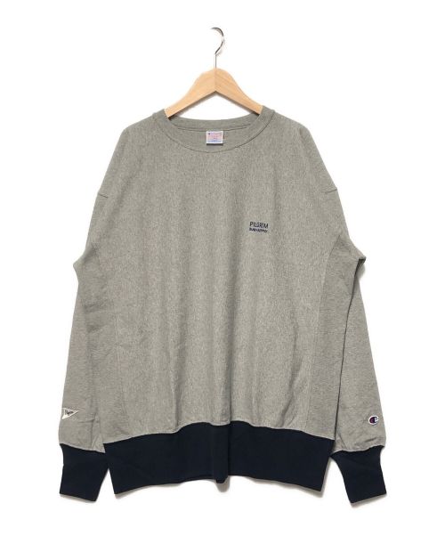 Champion REVERSE WEAVE（チャンピオン リバース ウィーブ）Champion REVERSE WEAVE (チャンピオン リバース ウィーブ) Pilgrim (ピルグリム) 24AW クルーネックスウェット グレー サイズ:Lの古着・服飾アイテム