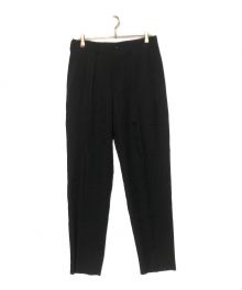 YOHJI YAMAMOTO（ヨウジヤマモト）の古着「SUITS GABARDINE 2 TUCK PANTS / 2タックスラックスパンツ」｜ブラック