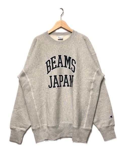 Champion REVERSE WEAVE（チャンピオン リバース ウィーブ）Champion REVERSE WEAVE (チャンピオン リバース ウィーブ) BEAMS (ビームス) 24AW BEAMS JAPANクルーネックスウェット グレー サイズ:Lの古着・服飾アイテム