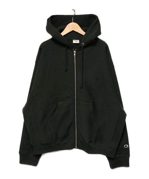 Champion REVERSE WEAVE（チャンピオン リバース ウィーブ）Champion REVERSE WEAVE (チャンピオン リバース ウィーブ) 24AW ワイドフィットジップパーカー ブラック サイズ:Lの古着・服飾アイテム