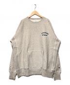 Champion REVERSE WEAVE×Pilgrim Surf+Supply×BEAMSチャンピオン リバース ウィーブ×ピルグリム サーフサプライ×ビームス）の古着「カンガルーポケットクルーネックスウェット」｜グレー