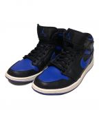 NIKEナイキ）の古着「AIR JORDAN 1 MID ミッドカットスニーカー」｜ブラック×ブルー