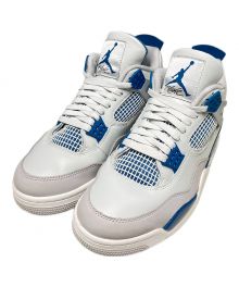 NIKE（ナイキ）の古着「AIR JORDAN 4 RETRO / ハイカットスニーカー」｜ブルー×ホワイト